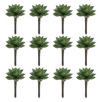 Set of 12 Succulent Plant Picks for Vases, Wreaths, Garlands, and Floral Arrangements
