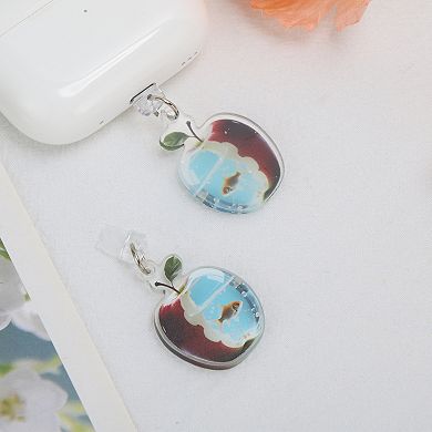 Fruit Dust Plug Charm for Lightning Red Light Blue 2 Pcs
