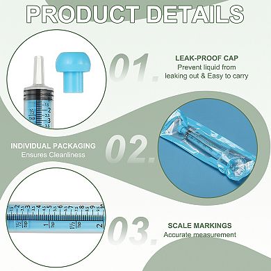 20Pcs Plastic Syringes for Liquid Pet Feeding No Needle for Small Animal