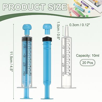 20Pcs Plastic Syringes for Liquid Pet Feeding No Needle for Small Animal