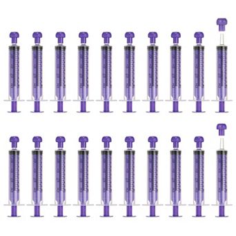 20 pc Plastic Syringes for Liquid Pet Feeding No Needle for Small Animal