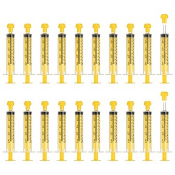 20 pc Plastic Syringes for Liquid Pet Feeding No Needle for Small Animal