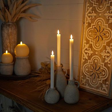 Flameless LED Taper Candle Set of 2, Remote Controlled for Mantel, Table, or Holiday Decor