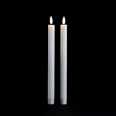 Flameless LED Taper Candle Set of 2, Remote Controlled for Mantel, Table, or Holiday Decor