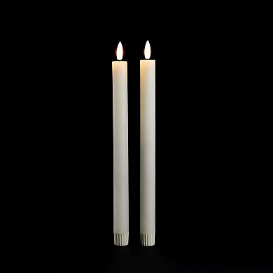 Flameless LED Taper Candle Set of 2, Remote Controlled for Mantel, Table, or Holiday Decor
