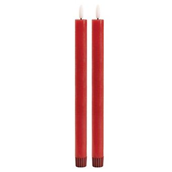 Flameless LED Taper Candle Set of 2, Remote Controlled for Mantel, Table, or Holiday Decor
