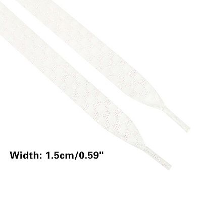 1 Pair Checkered Colorful Metal Wire Braided Shoelaces for Sneakers 39.4"
