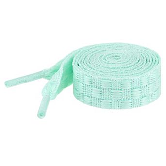 1 Pair Checkered Colorful Metal Wire Braided Shoelaces for Sneakers 39.4"