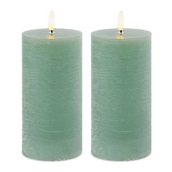 Flameless Pillar Candles Set with Remote, FIA Wick Flickering Light for Indoor Table Display