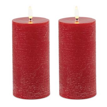 Flameless Pillar Candles Set with Remote, FIA Wick Flickering Light for Indoor Table Display