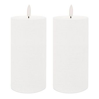 Flameless Pillar Candles Set with Remote, FIA Wick Flickering Light for Indoor Table Display