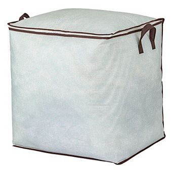 1 Pack Clothes Storage, Striped Storage Bag, Moving Bag for Organizing Bedroom, Storage with Handles