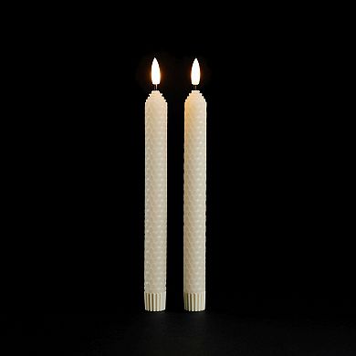 Battery Powered Flameless Taper Candles Set with Remote, Flickering LED Light for Home Table