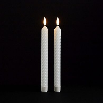Battery Powered Flameless Taper Candles Set with Remote, Flickering LED Light for Home Table
