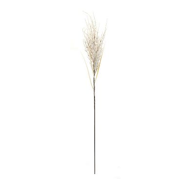 Set of 6 Flocked Twig Branches with Wired Stems for Christmas Garlands and Arrangements