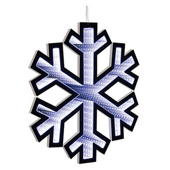 Plug-In Lighted Snowflake with Endless Glow Effect for Christmas Mantels, Tables, and Entryways