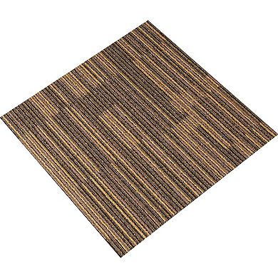 12 Pack Modular Carpet Tile Set with Adhesive Stickers for Playrooms, and Bedrooms