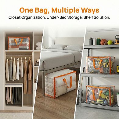 Clothes Storage, Foldable Storage Bags with Handles, Moving Bags for Organizing Bedroom, Clothing