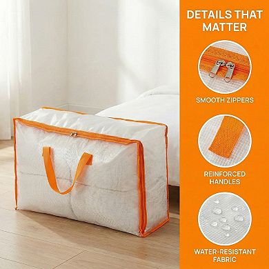 Clothes Storage, Foldable Storage Bags with Handles, Moving Bags for Organizing Bedroom, Clothing