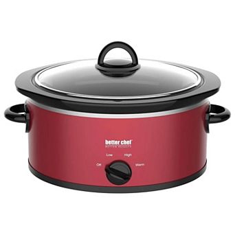 Better Chef 3-qt Oval Slow Cooker with Removable Stoneware Crock