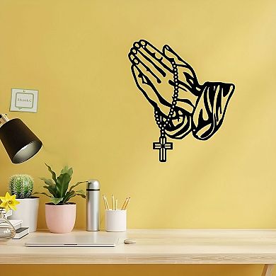 Faith-Inspired Gothic Metal Wall Sculpture for Home or Housewarming Gift