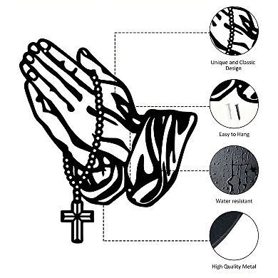 Faith-Inspired Gothic Metal Wall Sculpture for Home or Housewarming Gift