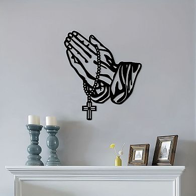Faith-Inspired Gothic Metal Wall Sculpture for Home or Housewarming Gift