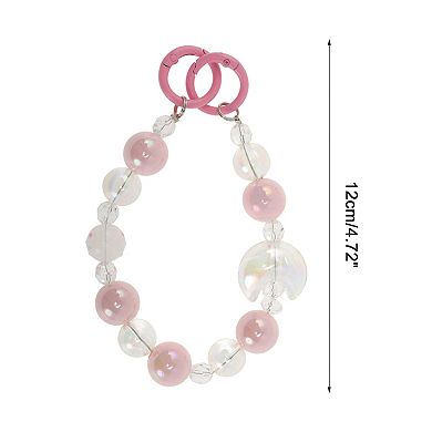 Moon Phone Charm Light Pink Clear 1 Pc