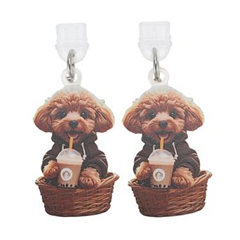 Dog Pendants Dust Plug Charm for Type-C Brown 2 pc