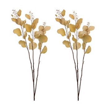 Set of 2 Eucalyptus Stems for Living Room, Entryway, and Decorative Displays