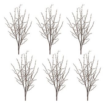 Set of 6 Birch Twig Branches for Tall Vases, Floor Arrangements, and Home Decor