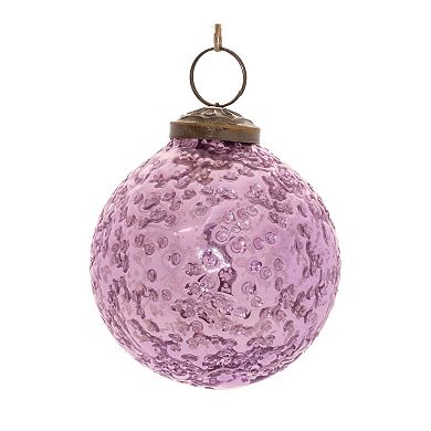 6pc Glass Ball Ornaments, Distressed Finish Christmas Tree Hanging Decorations