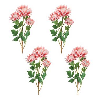 Set of 4 Chrysanthemum Floral Sprays for Vases, Hanging Baskets, Mantels, and Entryway Displays