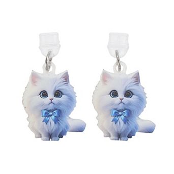 Cat Pendants Dust Plug Charm for Type-C White 2 pc