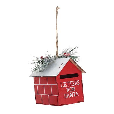 2-Piece Frosted Mailbox Ornament Set for Christmas Tree, Wreath, and Garland Decor