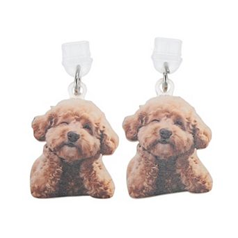 Dog Pendants Dust Plug Charm for Type-C Light Brown 2 pc