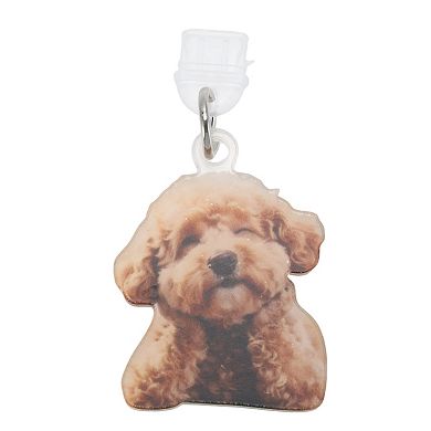 Dog Pendants Dust Plug Charm for Type-C Light Brown 2 Pcs
