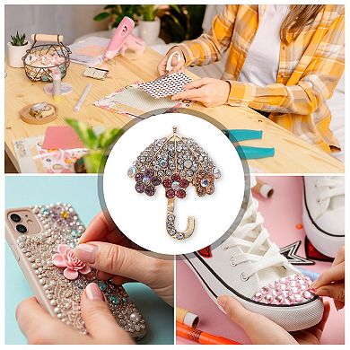 0.96"x1.22" Umbrella Phone Case Decoration 1 Pc Rose Gold Tone NO SIZE