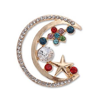 Moon Phone Case Decoration Gold Tone 1 pc