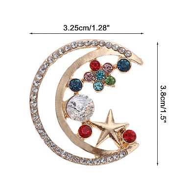 Moon Phone Case Decoration Gold Tone 1 Pc