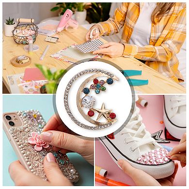 Moon Phone Case Decoration Gold Tone 1 Pc