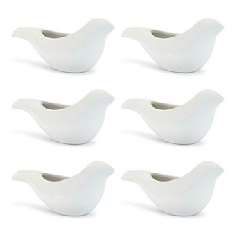 Set of 6 Ceramic Bird Planters for Living Room, Bedroom, Office, or Desk Displays