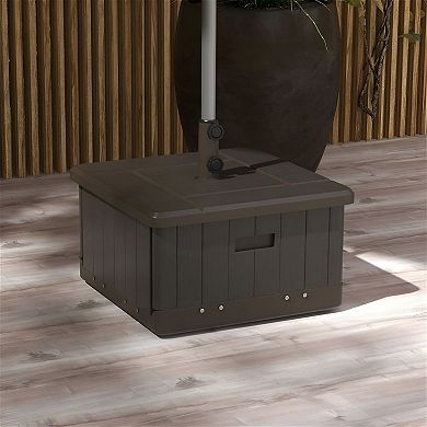Outdoor Umbrella Base Table Planter Combo with Adjustable Knobs