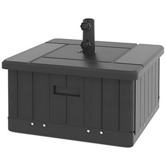 Outdoor Umbrella Base Table Planter Combo with Adjustable Knobs