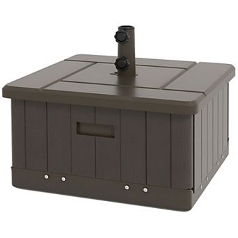 Outdoor Umbrella Base Table Planter Combo with Adjustable Knobs