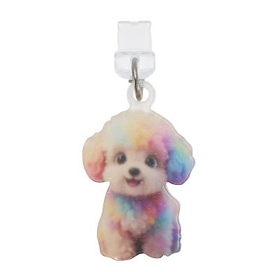 Dog Pendants Dust Plug Charm for Lightning Colorful 2 Pcs