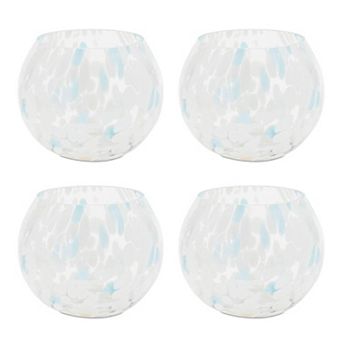 Versatile Glass Candle Holder Vase Set of 4 for Small Votives, Flowers, or Layered Display