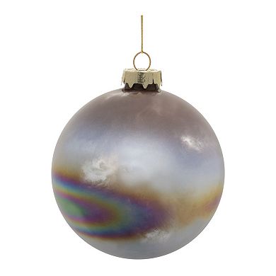 Glass Ball Christmas Ornaments Set, 12pc Iridescent Hanging Tree Decorations