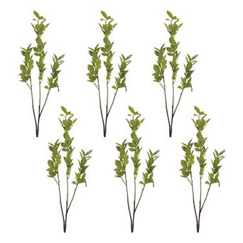 Set of 6 Leaf Branch Sprays for Entryways, Living Room Displays, and Home Decor