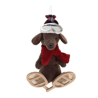 6-Piece Plush Winter Sport Dog Ornament Set for Christmas Tree and Holiday Decorating
